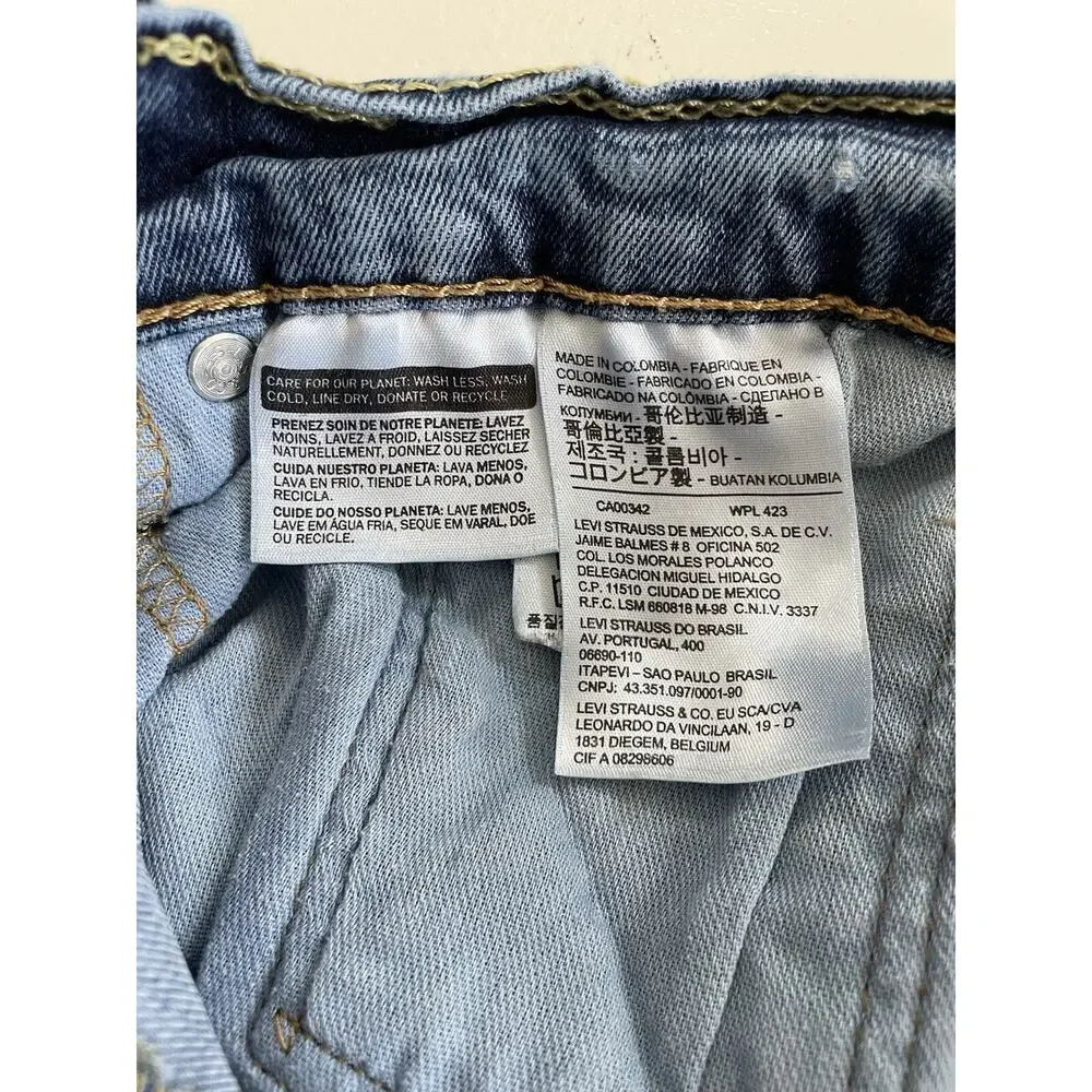 Men's Levi's 514 Blue Denim Jeans Slim Straight Leg Mid Rise 38x32